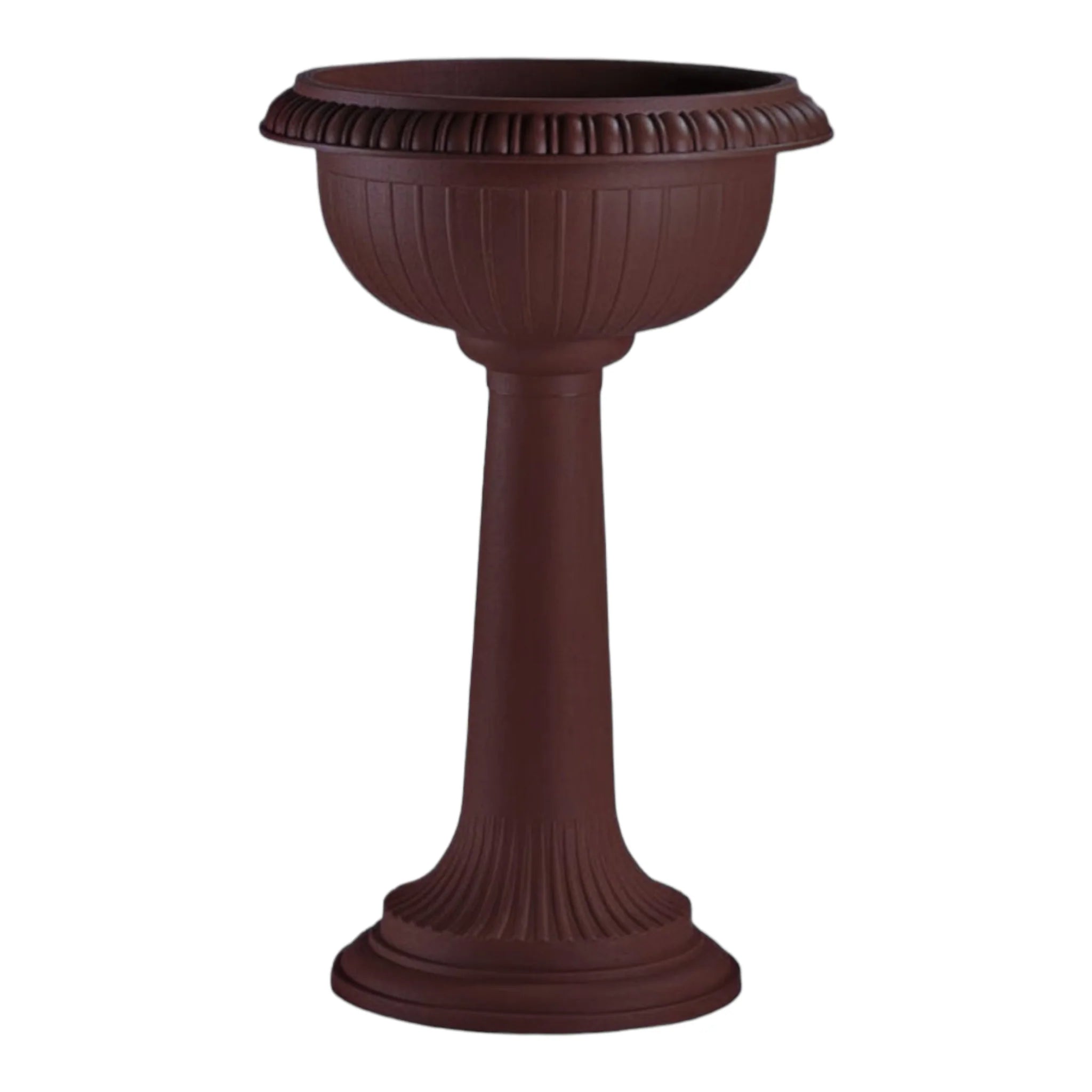 Ghiveci Amfora cu picior inalt, Maro inchis 32 cm, H 63, 549 MN