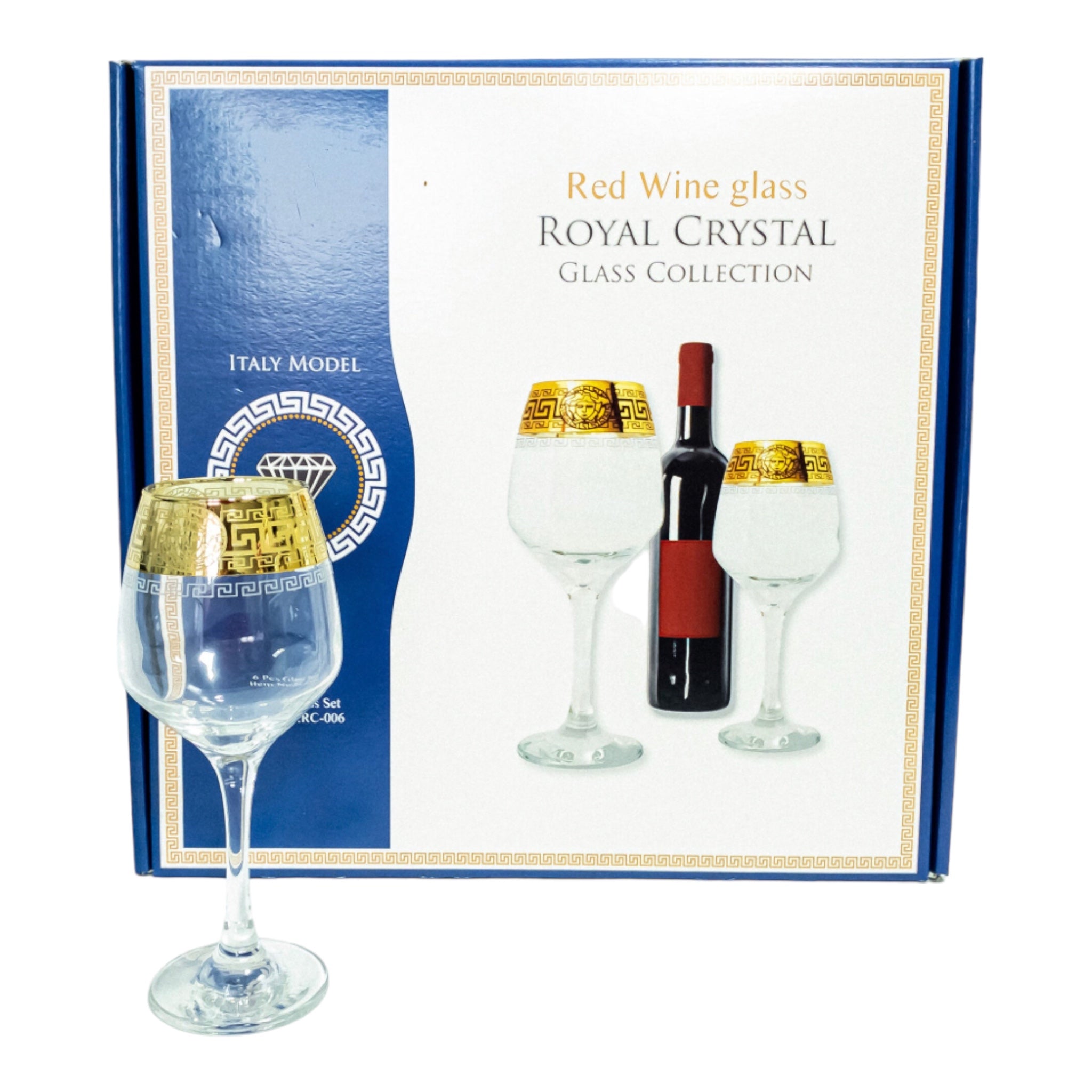 Set 6 Pahare Royal Crystal pentru vin rosu