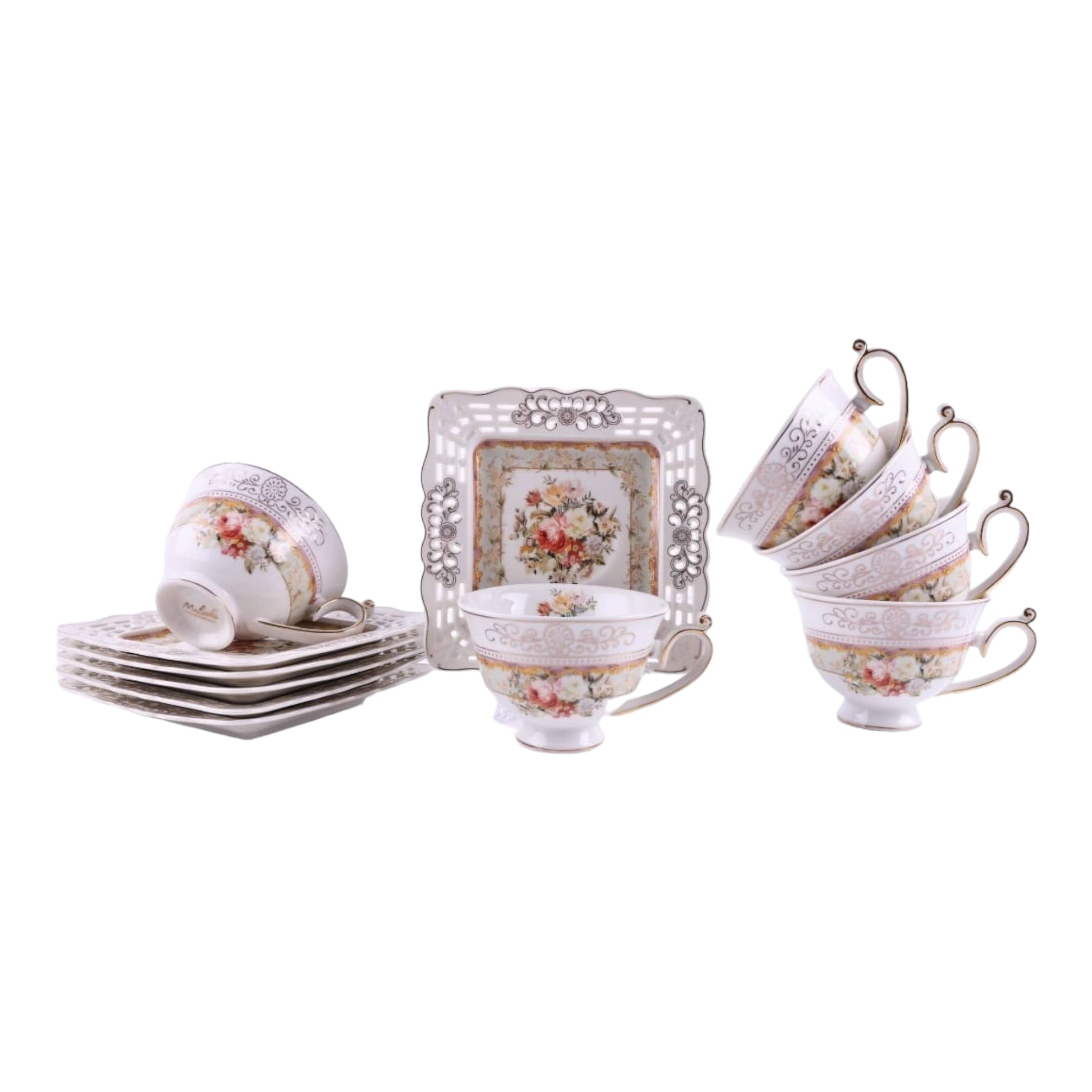 Set 6 cesti cu 6 farfurioare Malooki, Luxury Collection 7505