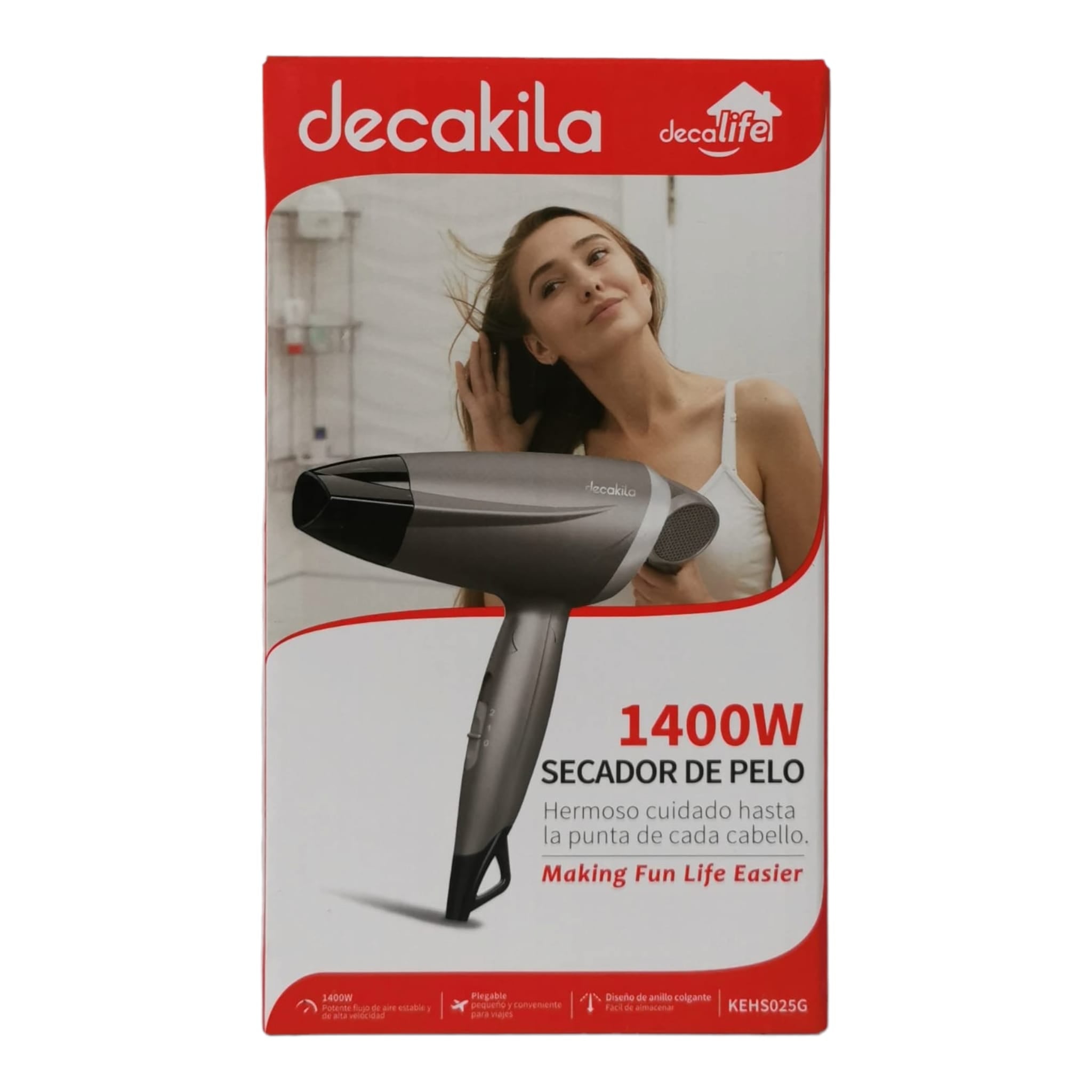 Uscator de par Decakila, 1400 W, Gri