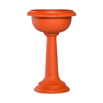 Ghiveci cu picior Amfora ND, inaltime 50 cm, diametru 26 cm, Maro