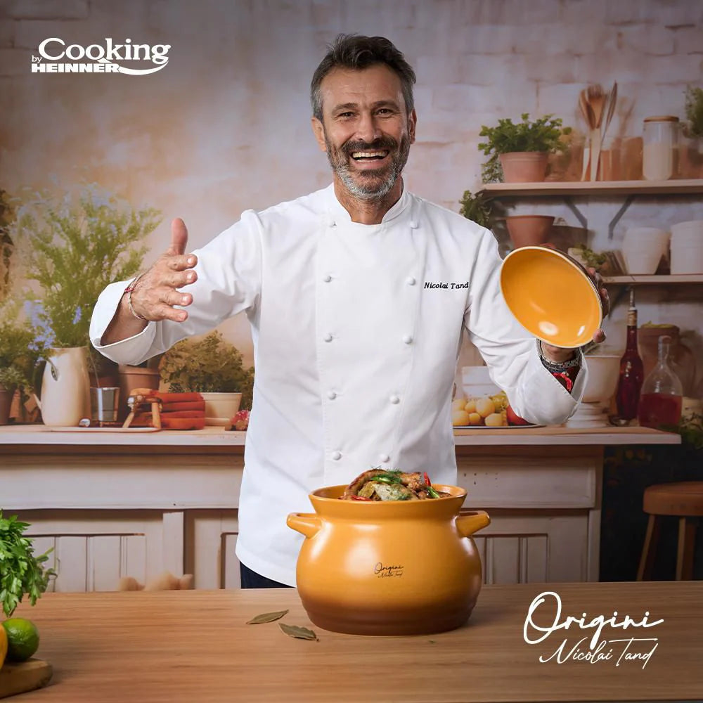 Oala 3 litri ceramica cu capac Cooking by Heinner  RECOMANDAT Chef Nicolai Tand 14,5 x 16 cm