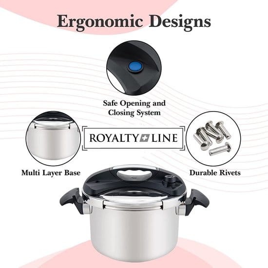 Oala 8 litri sub presiune Royalty Line Premium RL-PS 8 litri gateste sanatos sarmale ciorbe
