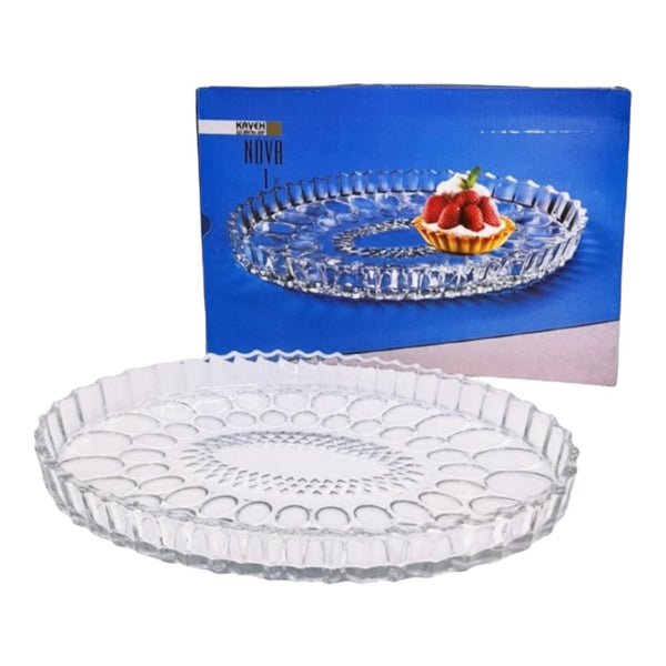Platou oval din sticla rezistenta, 30 x 21 cm, Nova