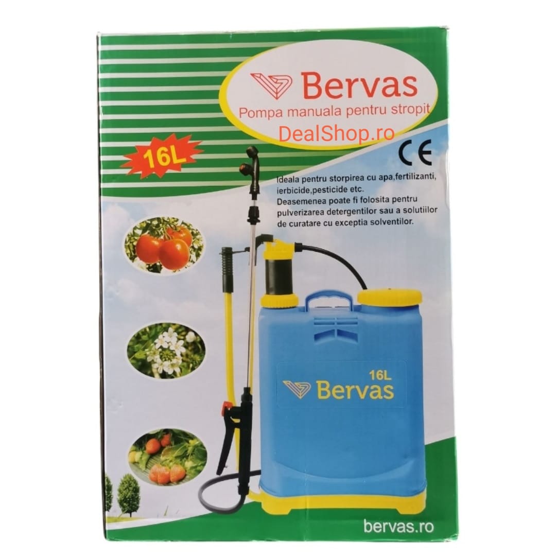 Pompa Manuala de stropit portabila cu presiune 16 litri Bervas