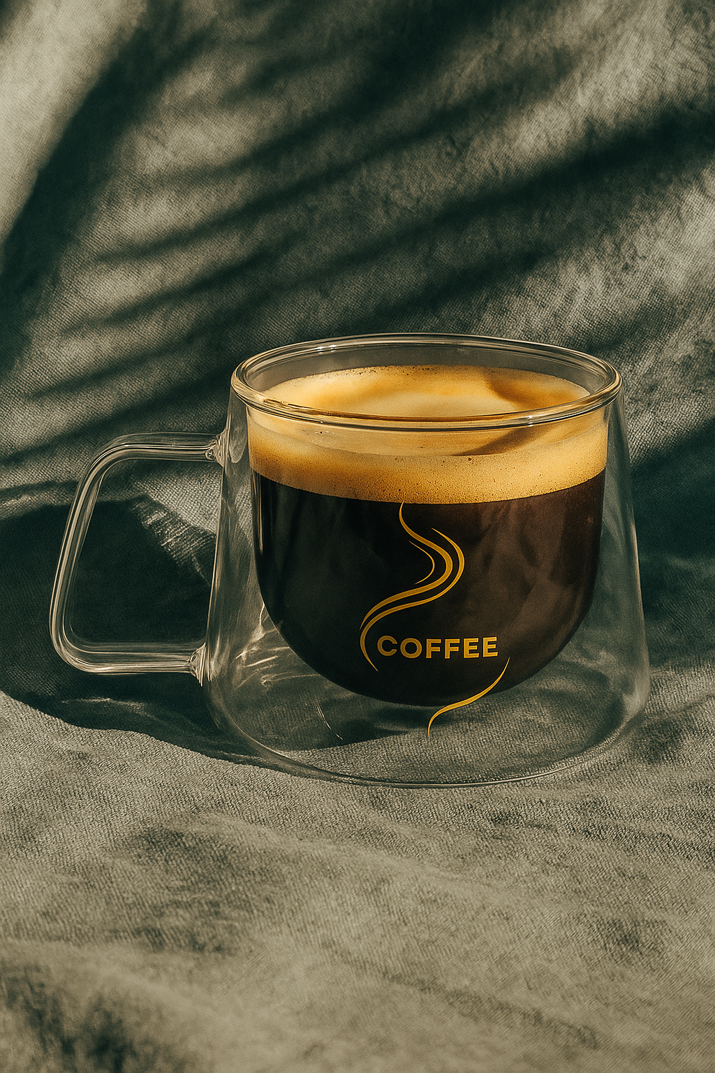 Set 6 cesti cafea cu pereti dubli sticla termorezistenta 200 ml Mesaj COFFEE CADOUL PERFECT Malooki terasa piscina