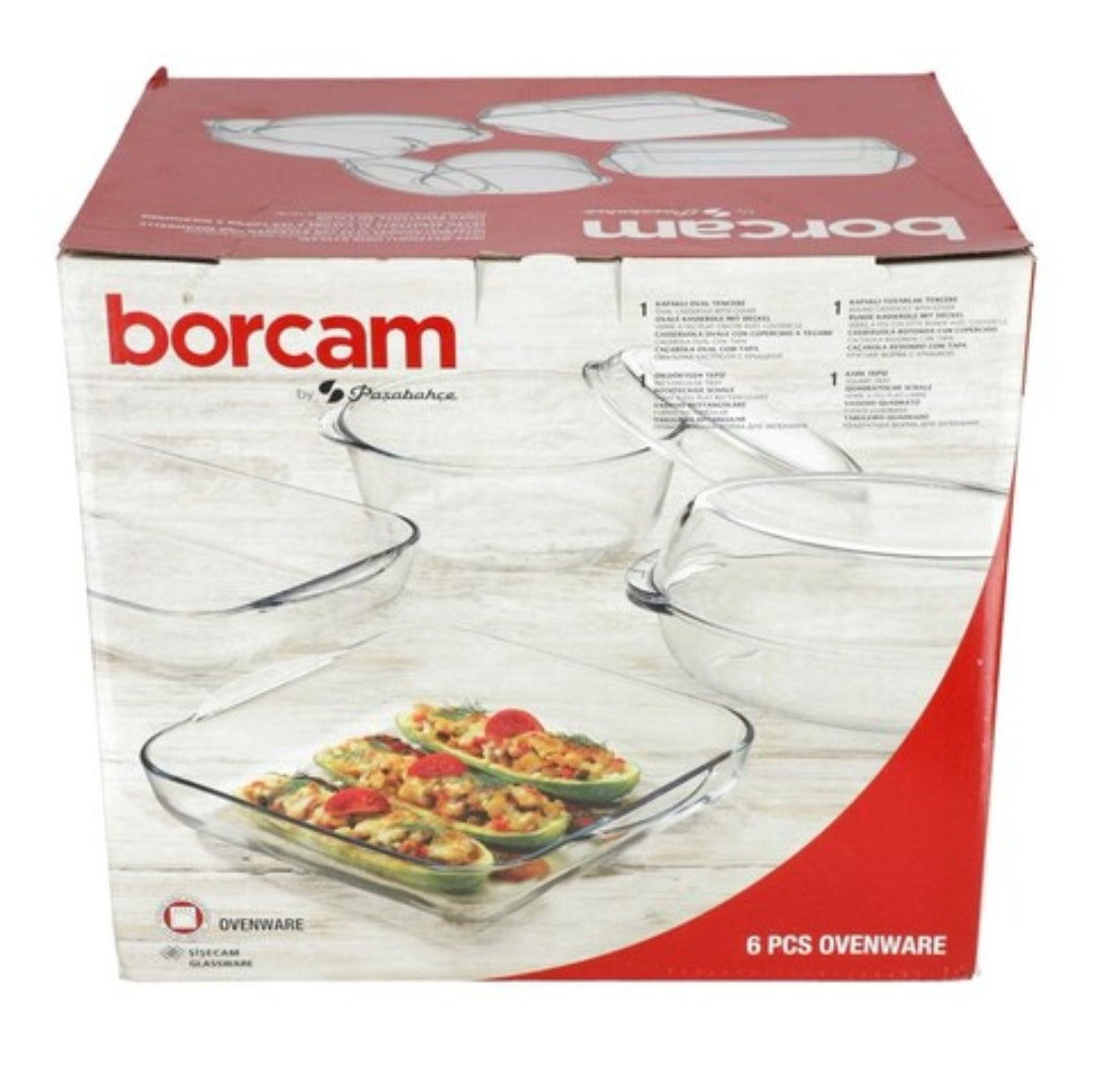 Set vase yena termorezistente 6 piese, Borcam