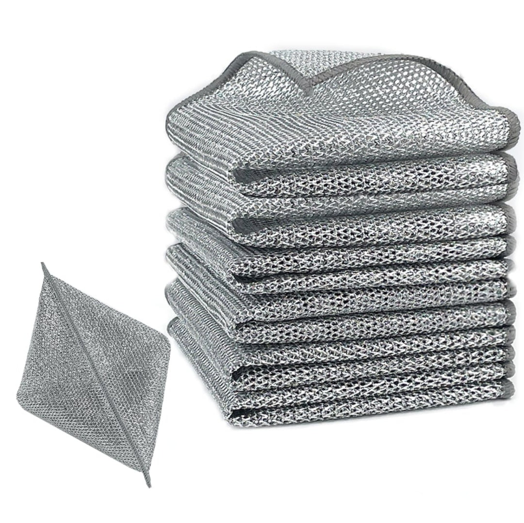 Set 6 Lavete Multifuncționale din Sârmă de Oțel (20x20 cm)  Puterea Curățeniei fără Efort
