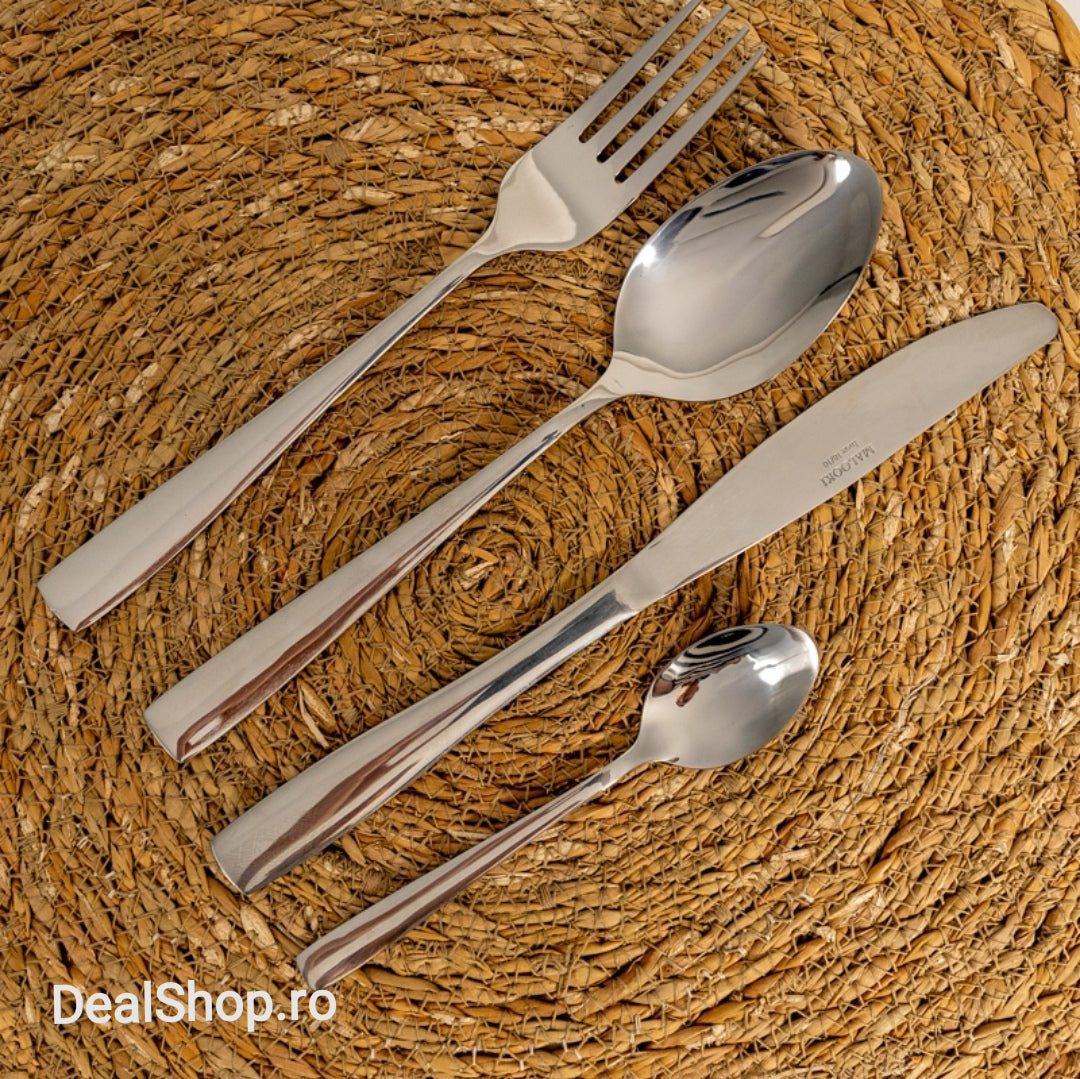 Set tacamuri 6 persoane otel inoxidabil, 24 piese Malooki