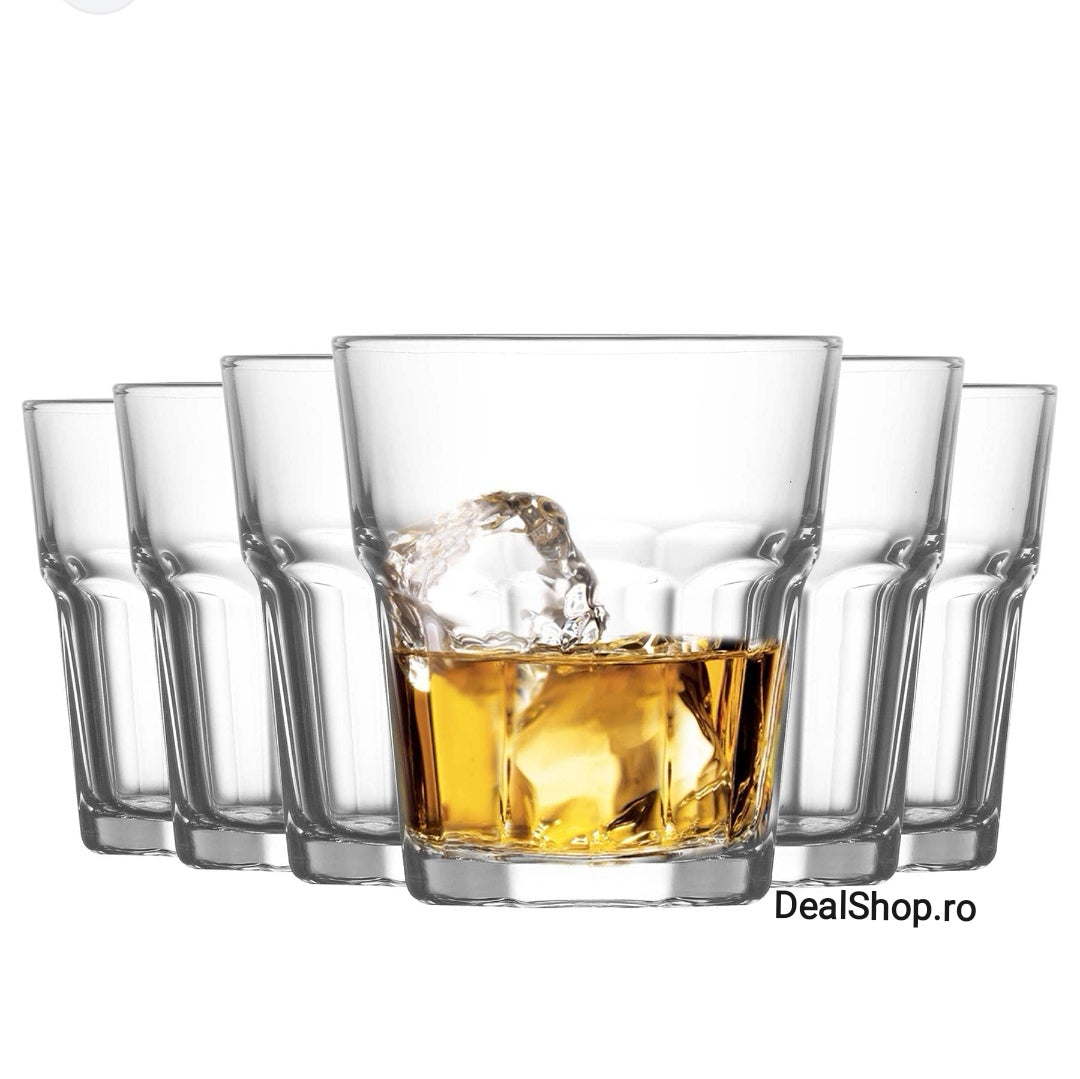 Set 12 pahare din Sticla Cockteil Uniglass 270 ml petreceri in curte pe terasa