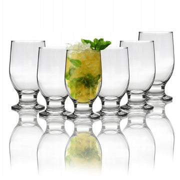 Set 6 pahare sticla LAV RENA 215ml apa suc bere vin pt terasa piscina evenimente