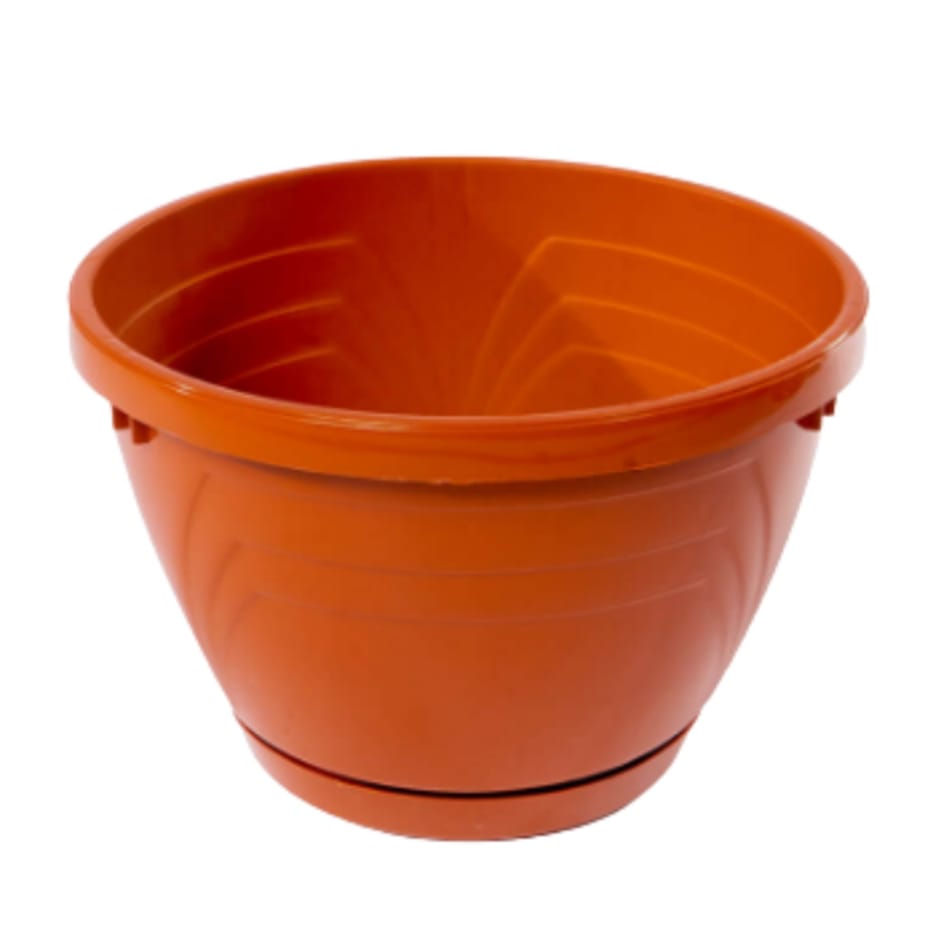 Ghiveci lux cu tava plastic 1,5 litri Nr 4