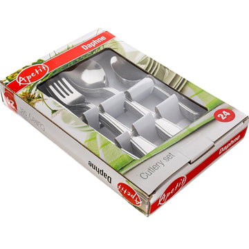 Set 6 persoane tacamuri inox 24 piese APETIT DAPHNE