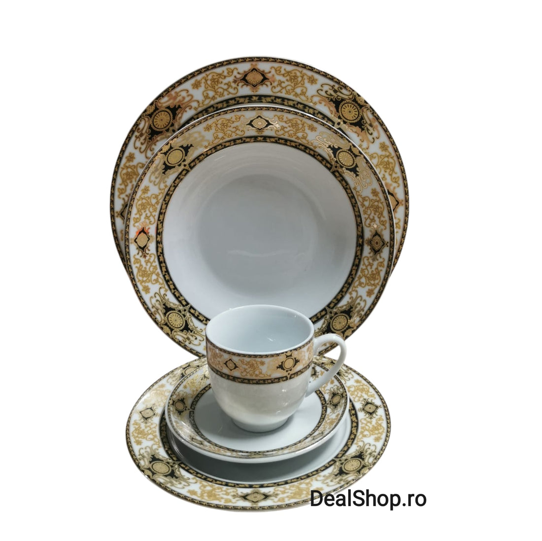 Serviciu de masa din Portelan pentru 6 persoane 30 piese Malooki Luxury Collection CADOUL PERFECT