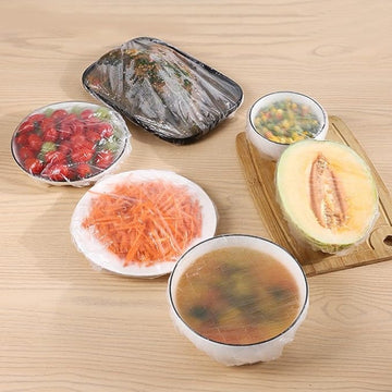 Protecție Instant Set 100 Pungi cu Elastic 8-20 cm  Păstrează Alimentele Fresh Fără Mirosuri Fără Murdărie!
