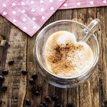 Set 4 cesti cafea Pereti Dubli Sticla Termorezistenta, Model Inima 180 ml coffee capucino latte espresso