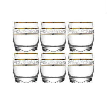 Set 12 pahare 80 ml tuica tarie Lav Adora Gold