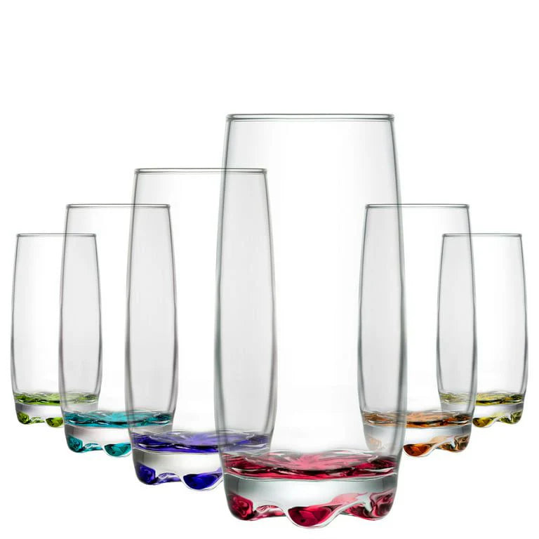 Set 12 pahare color sticla Coral Adora 390 ml Adauga eleganta si culoare Ideale pt terasa sau evenimente