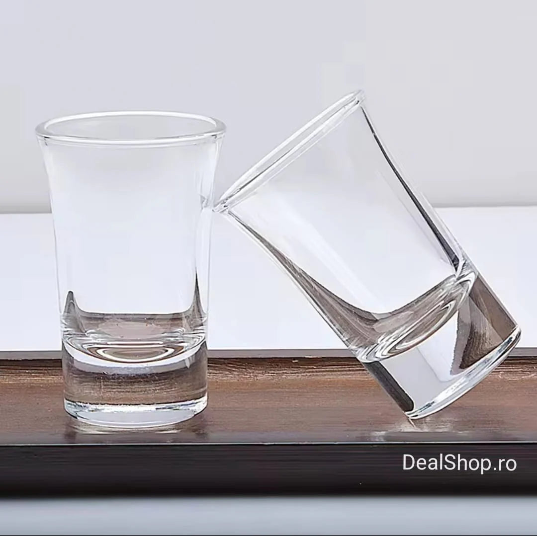 Set 12 pahare din Sticla pentru țuică shot 50 ml Kaveh Ideale pt terasa sau evenimente
