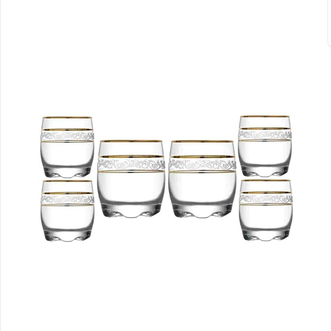 Set 12 pahare Lav Adora Gold 290 ml Eleganta si Rafinament pentru Orice Ocazie