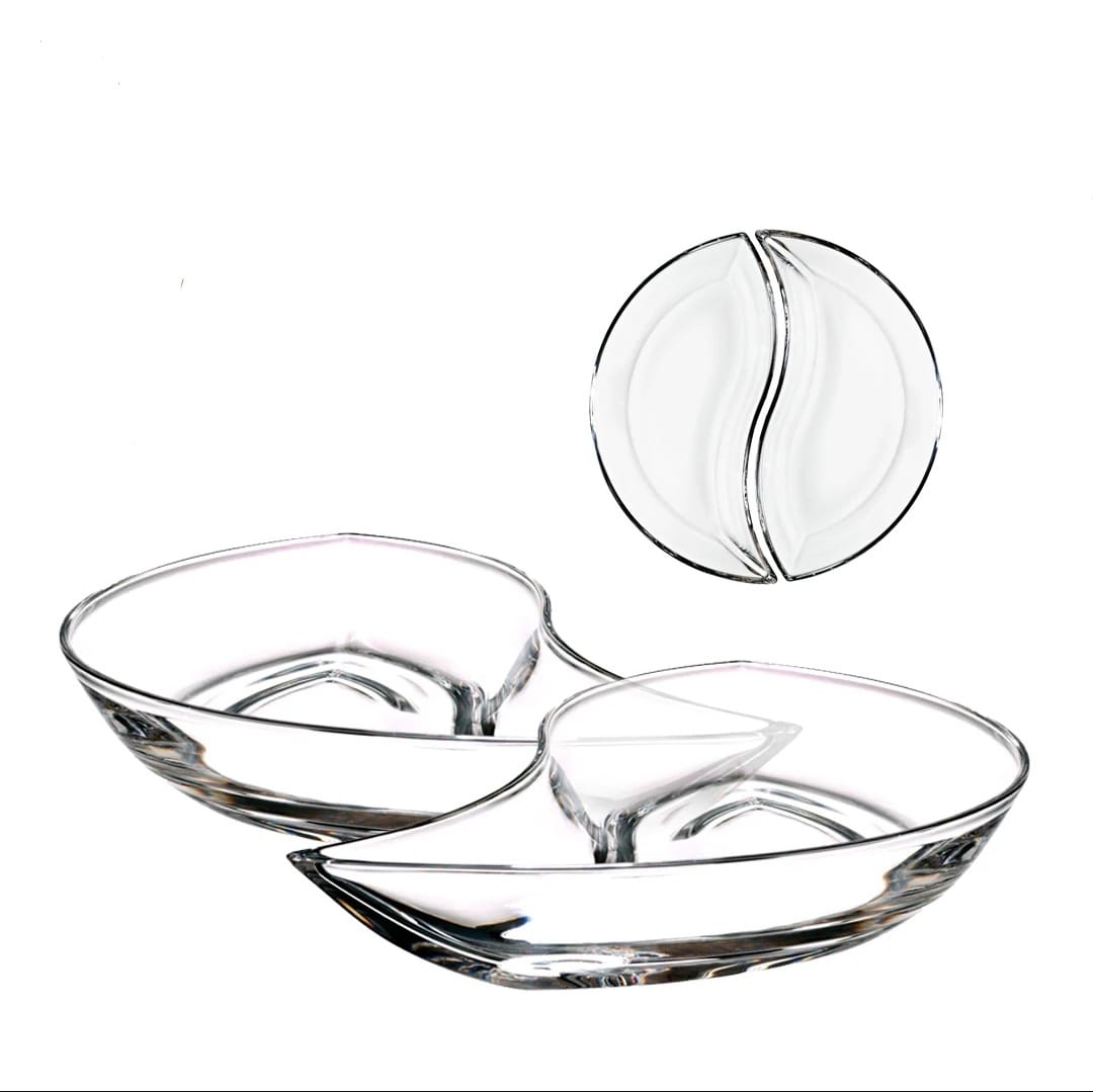Set 2 boluri (4 piese) din sticla pentru servire sosuri, 12 cm, transparent