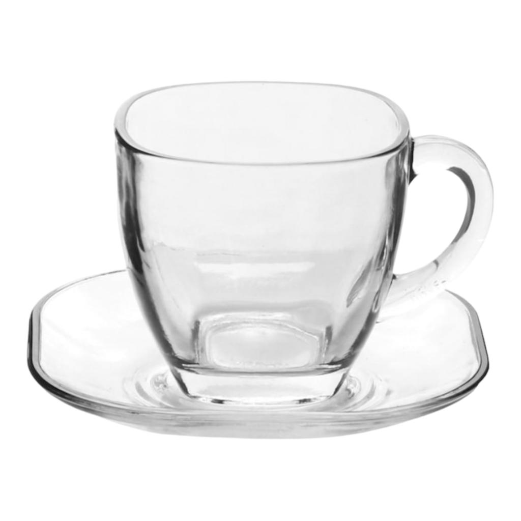 Set 6 cesti cafea cu farfurii Eljado Lindo, 216 ml