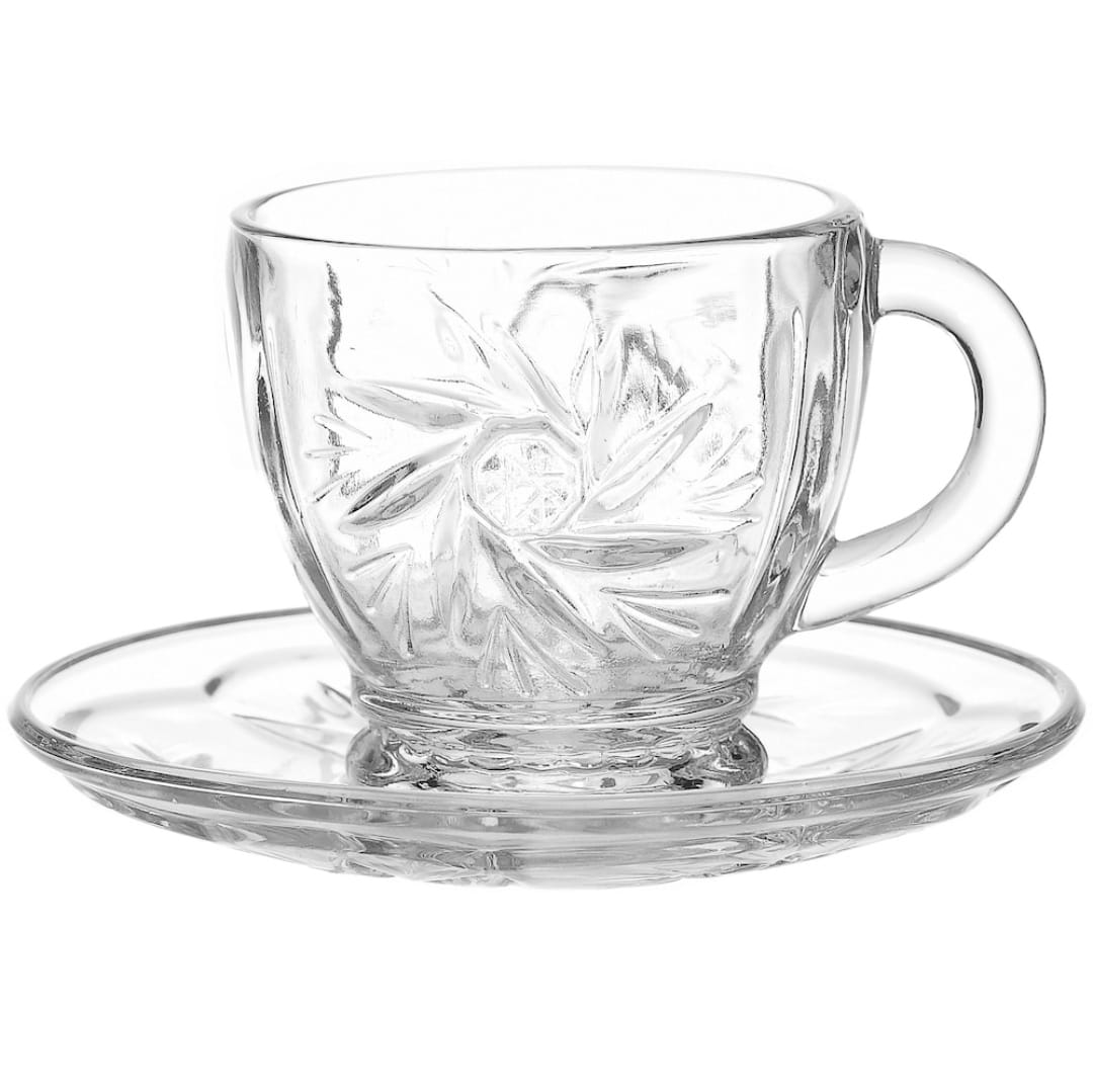 Set 6 cesti cafea ceai Kaveh Sunstar 190 ml sticla  Eleganta si Rafinament pentru Momente de Răsfăț