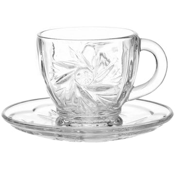 Set 6 cesti cafea ceai Kaveh Sunstar 190 ml sticla  Eleganta si Rafinament pentru Momente de Răsfăț