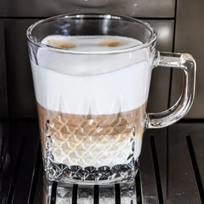 Set 6 Cesti Cafea sau Ceai sticla transparenta 260 ml Kaveh Express coffee capucino latte espresso