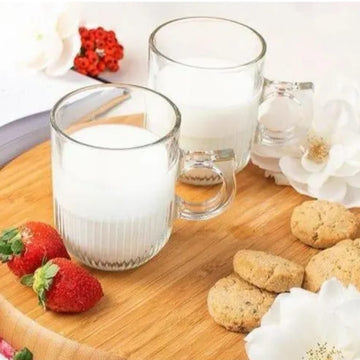 Set 6 Cesti Cafea Ceai sticla transparenta 270 ml Kaveh Lionel