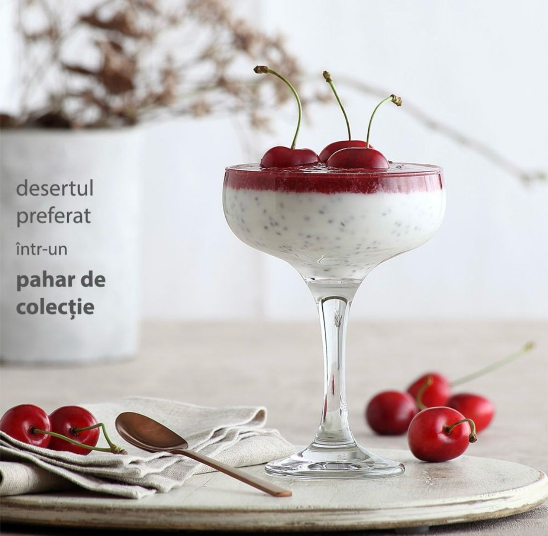 Set 6 pahare Cocktail Vin spumant Desert 235 ml LAV Misket  Eleganta și Versatilitate pentru Servirea Băuturilor Fine