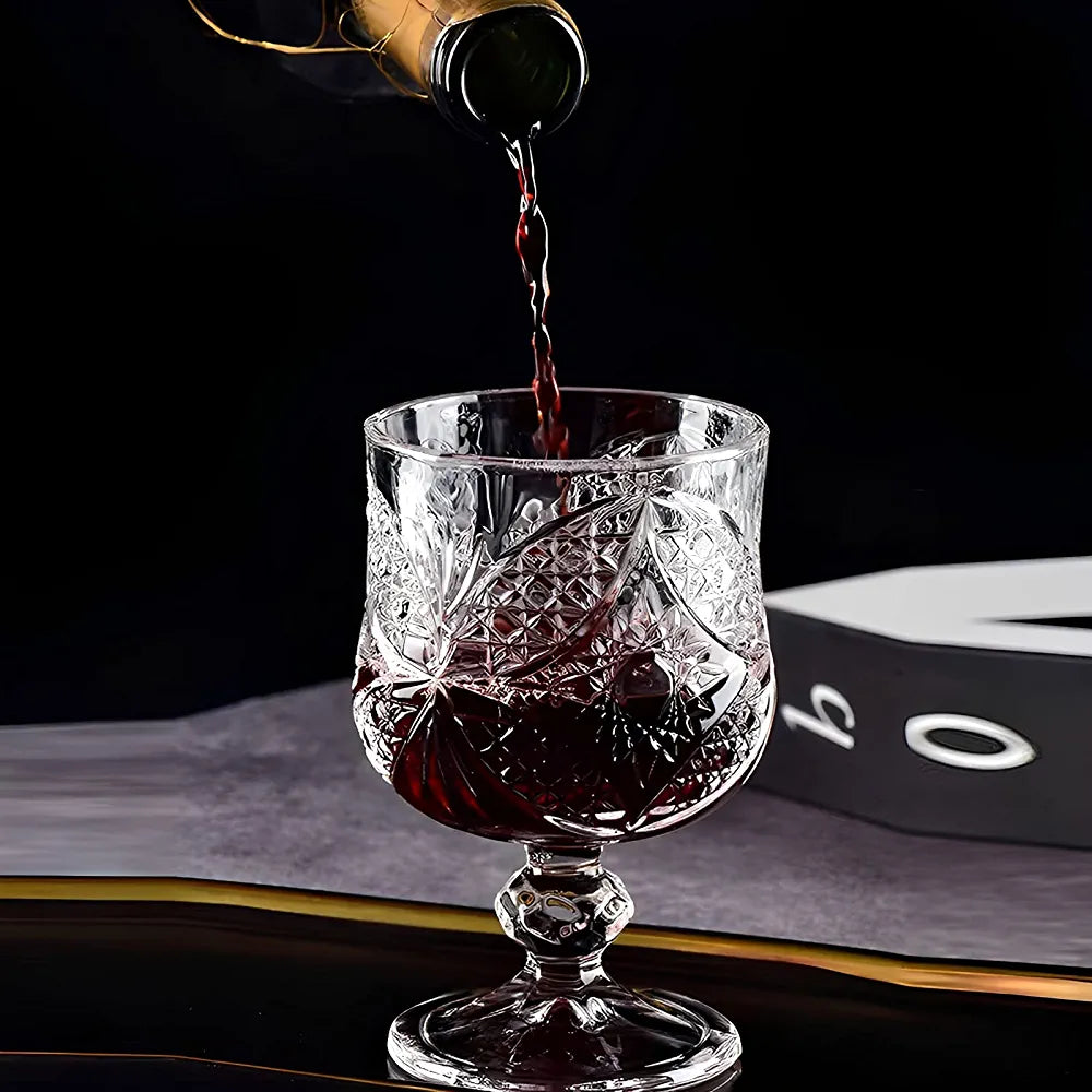 Set 6 pahare cu Picior din sticla rezistenta 150 ml vin