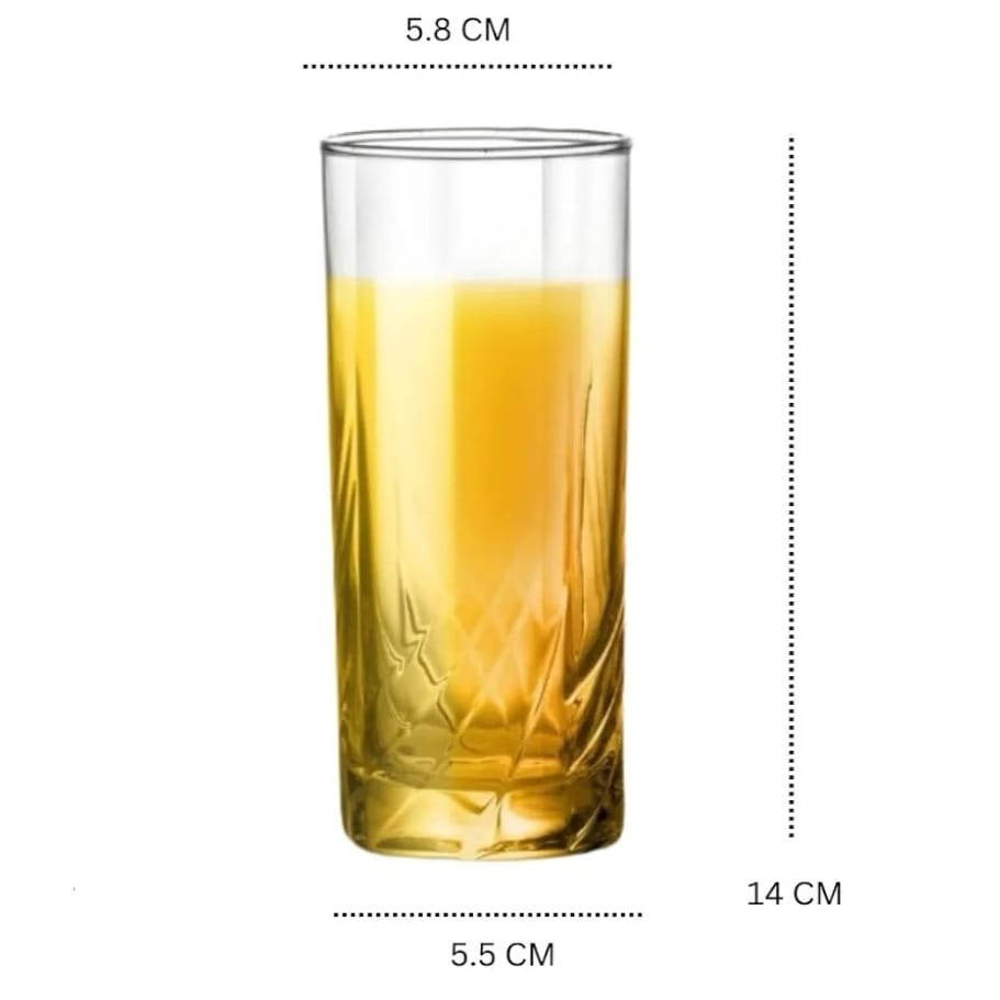 Set 6 pahare din Sticla, 265 ml, Anthea PT SUC APA VIN BERE IDEALE PT TERASA PISCINA EVENIMENTE