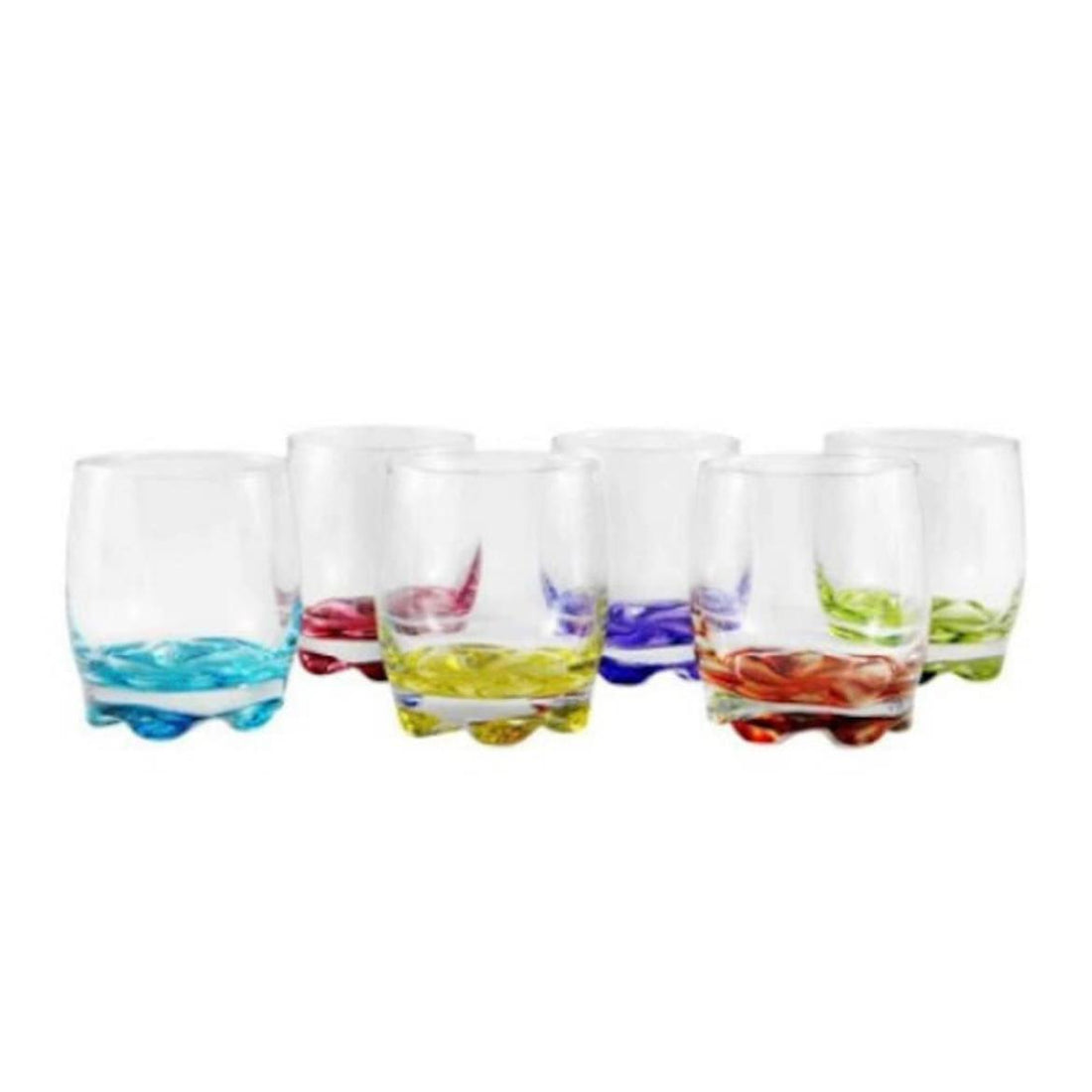 Set 6 pahare sticla color Coral Adora 290 ml whiskey vodca apa suc vin