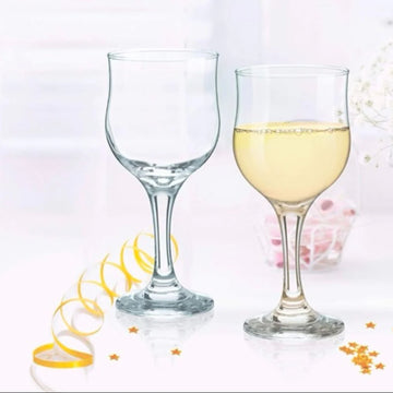 Set 6 pahare din sticla pentru vin, Pasabahce Tulipe, 240 ml