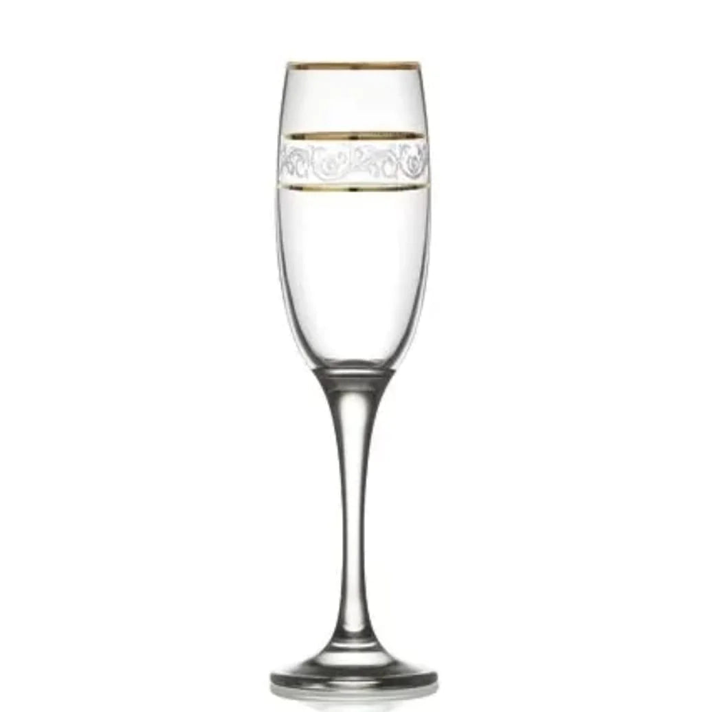 Set 6 pahare aurii sampanie Lav Adora Gold  Eleganta si Rafinament pentru Ocazii Speciale