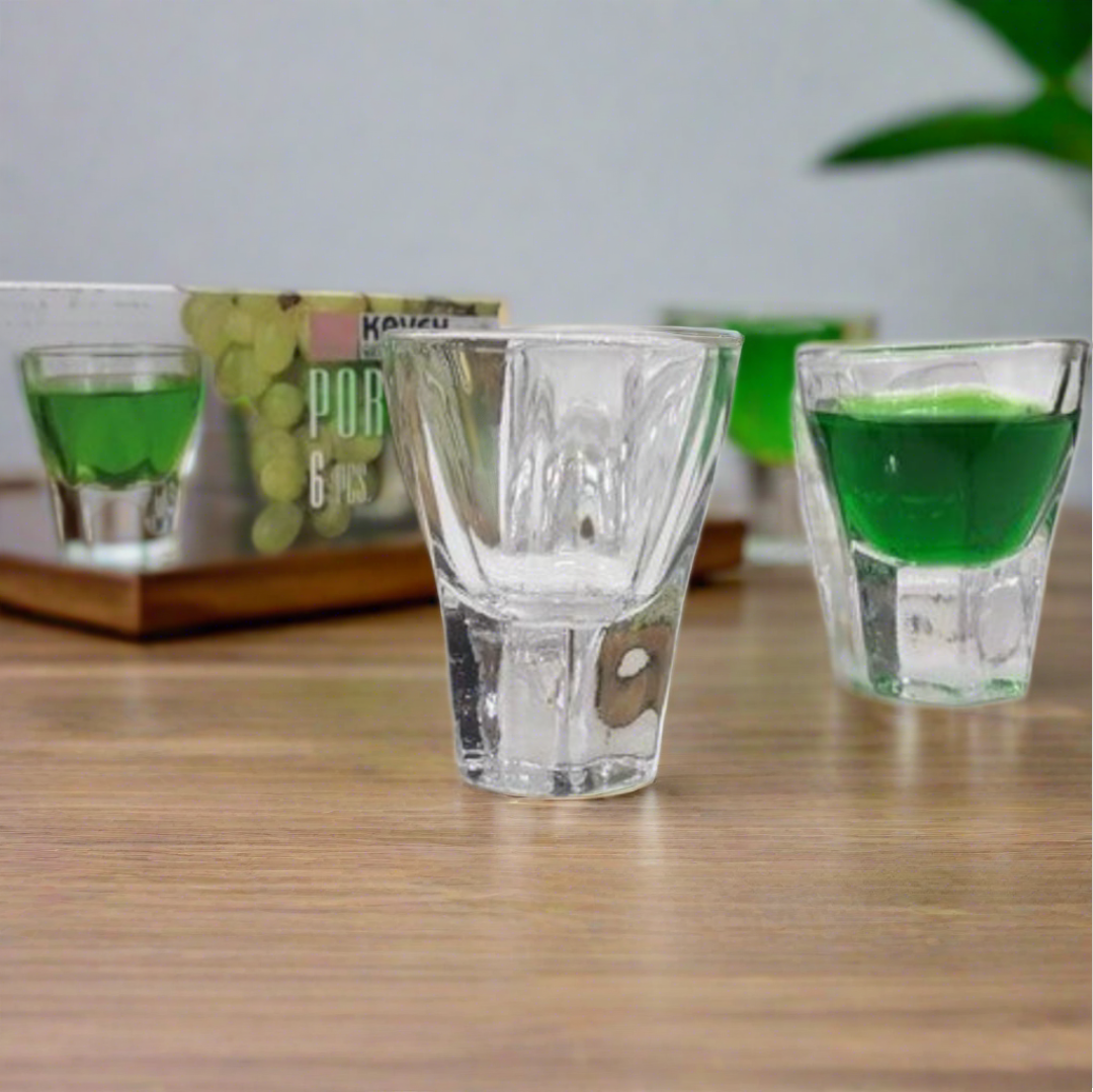 Set 6 pahare shot-uri din sticla  Kaveh Porto