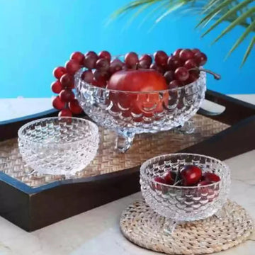 Set 7 Boluri din Sticlă Transparentă Arizona Eleganță și Versatilitate pentru Bucătăria ta