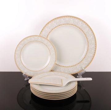 Set de tort 8 piese portelan Malooki Luxury Collection 030G