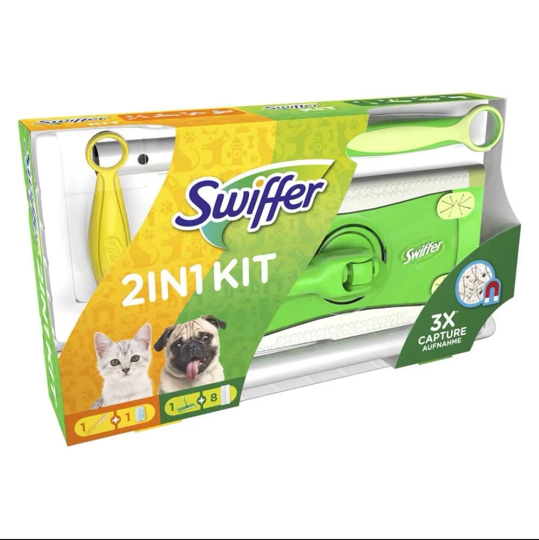 Set Mop Swiffer Uscat si Umed 2 in 1 - Swiffer Trap & LockDirt