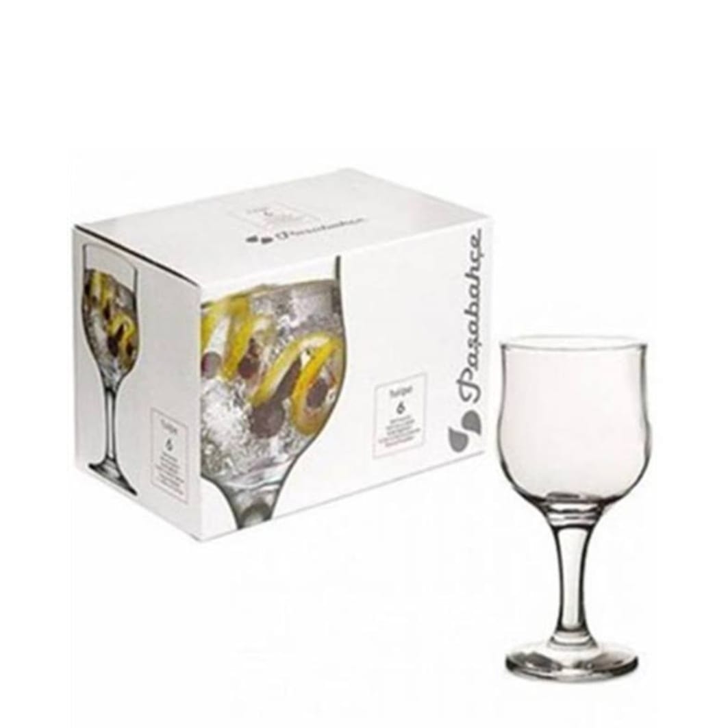 Set pahare sticla apa vin  Pasabahce Tulipe 6 piese 315 ml