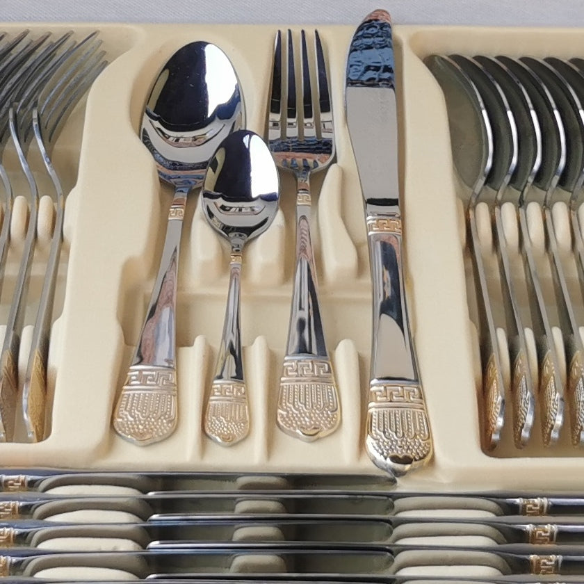 Set 12 persoane tacamuri 72 piese Limited Edition otel inoxidabil LV 1003 ideale pt evenimente cadou