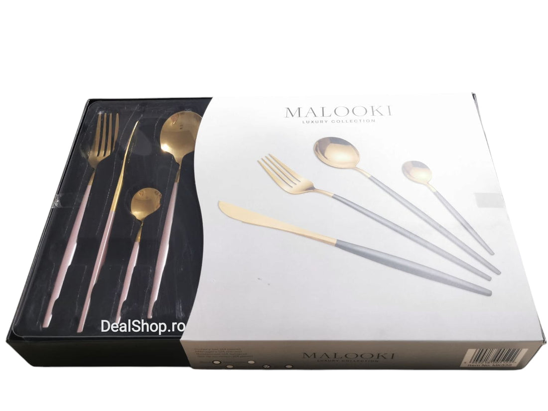 Set 6 persoane tacamuri portugheze 24 de piese Malooki Luxury Collection Light Purple