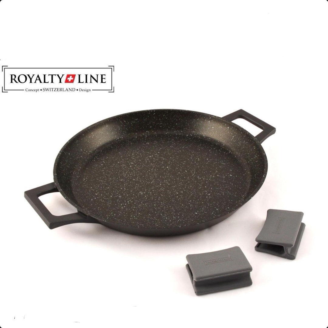Tigaie Paella Marmorată 36 cm Royalty Line Gătește Paella Perfectă Acasă