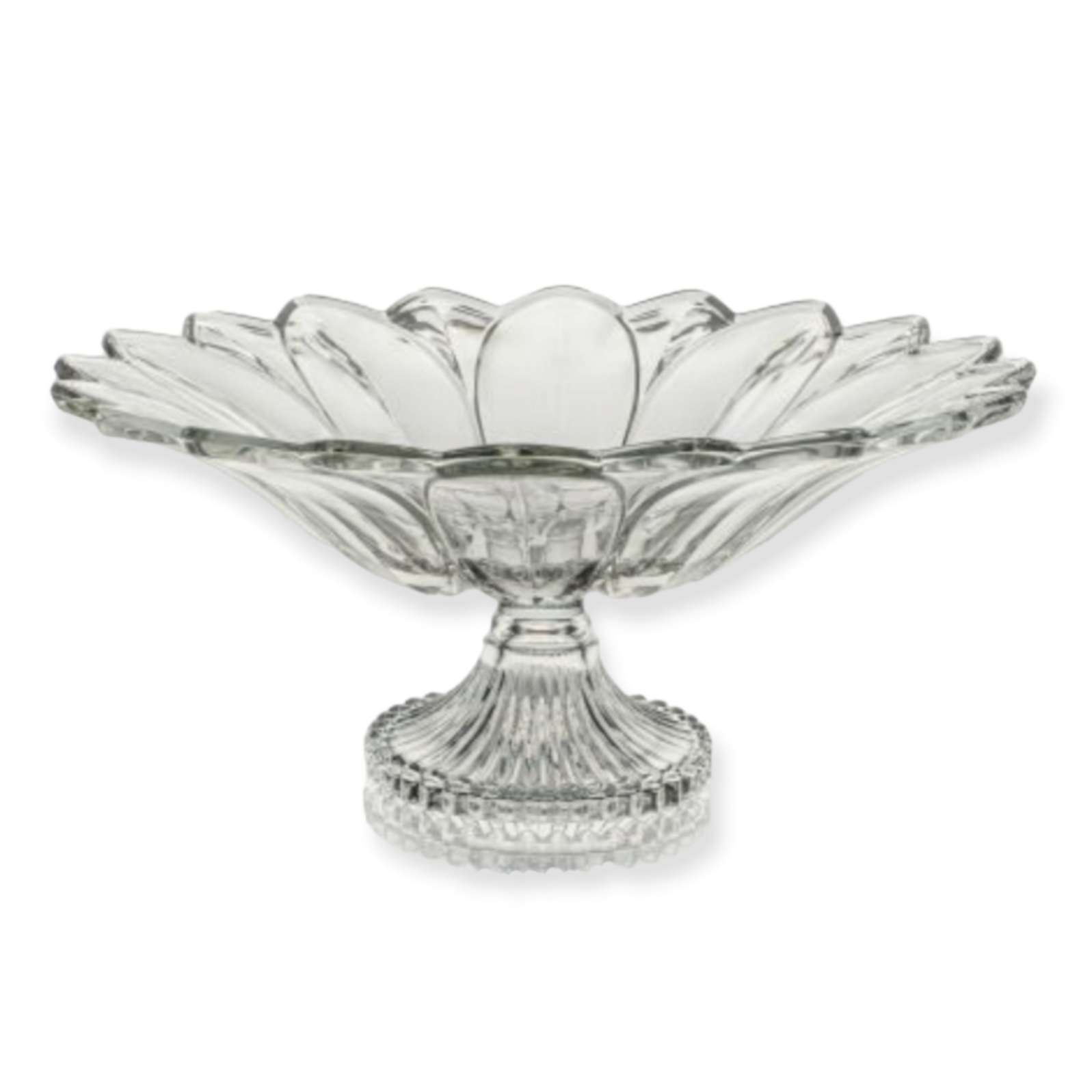 Platou servire cu picior, sticla rezistenta, pyramid glass 32 cm