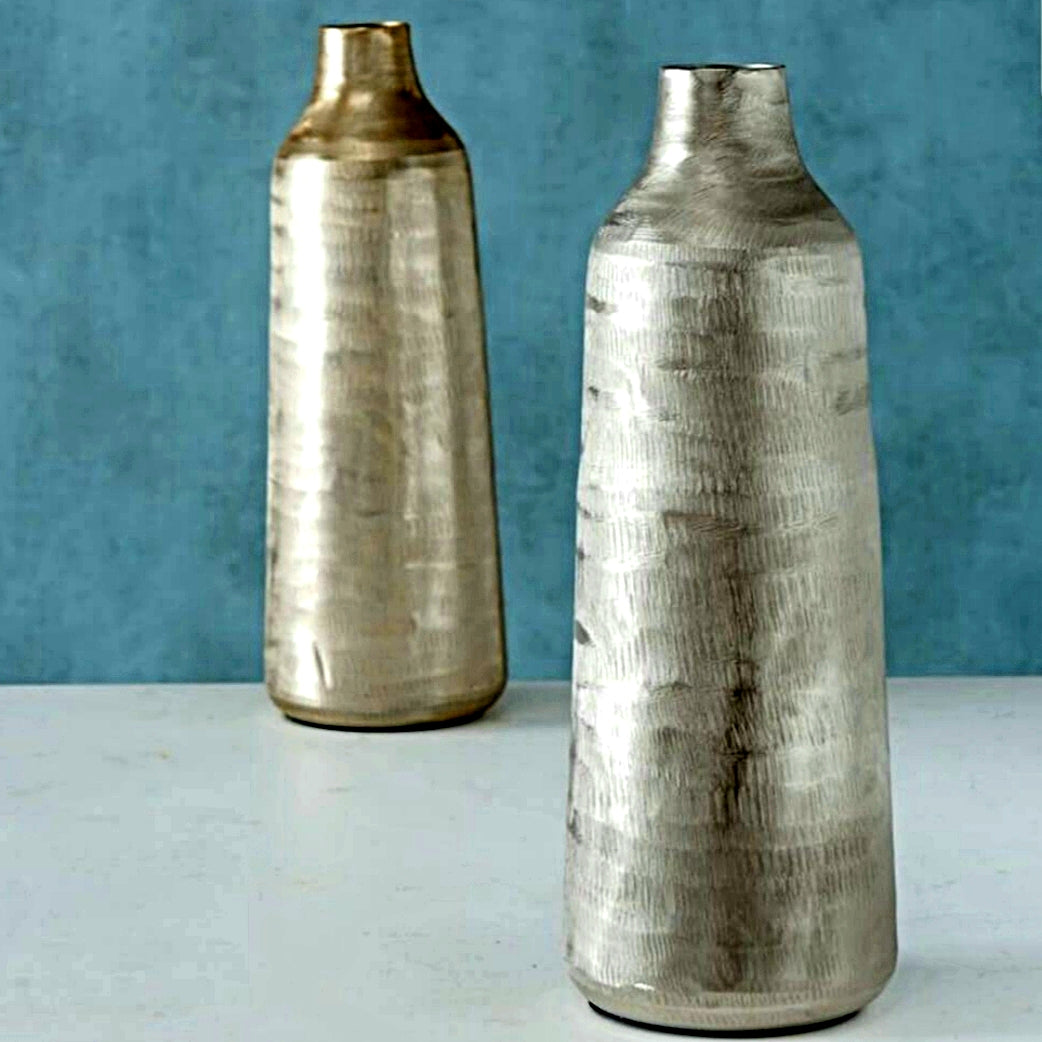 Vaza decorativa metal 42 x 13 cm, auriu