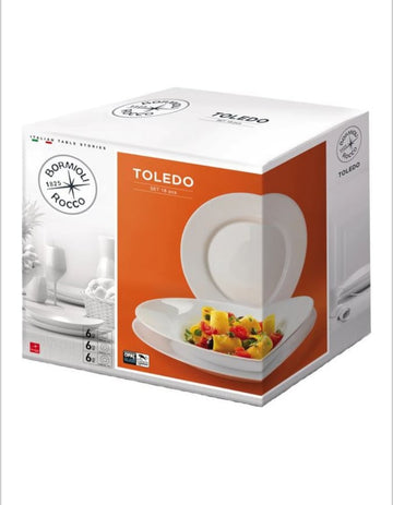 Serviciu de masa Bormioli Toledo, 18 piese, opal
