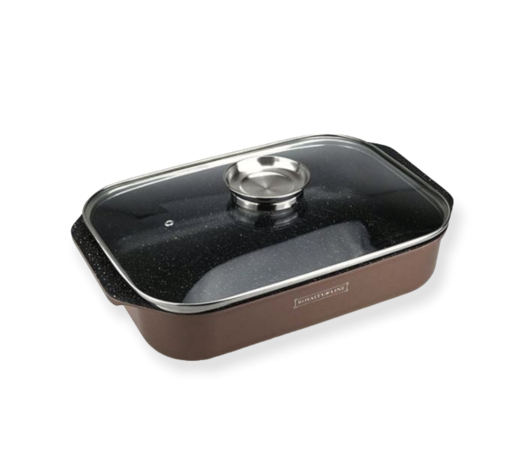 Tava roaster marmorata 34 cm Royalty Line RL-RS34M Maro