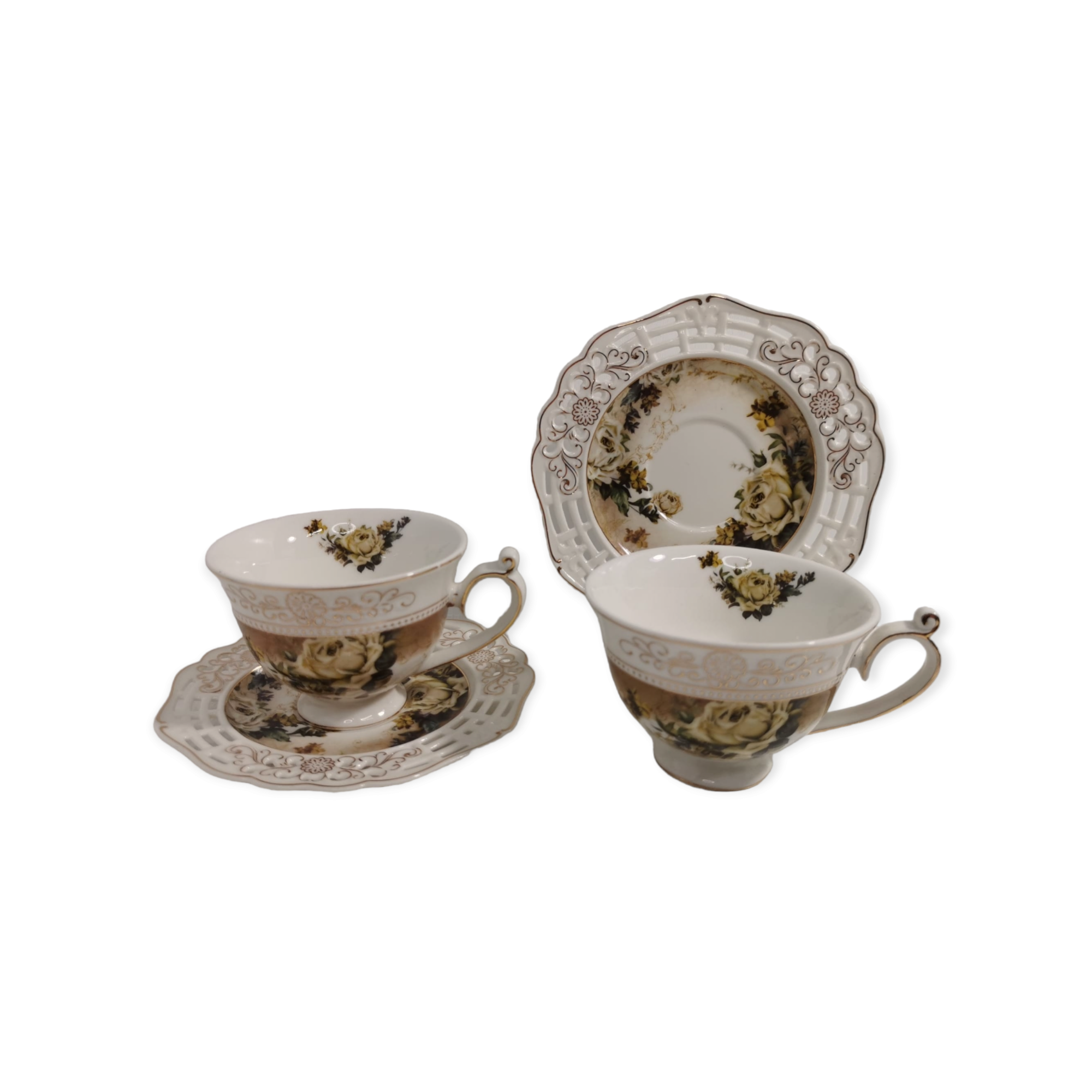 Set cesti pentru cafea sau ceai, Malooki Luxury Collection, 2 cesti, 190 ml
