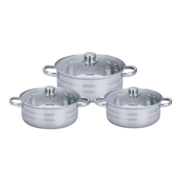 Set 3 cratite inox cu capac Royalty Line RL-SP6